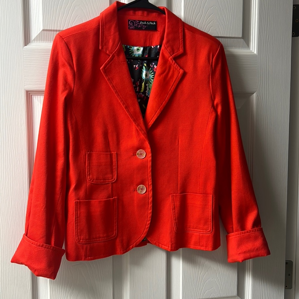 Peck & Peck Orange jacket size medium